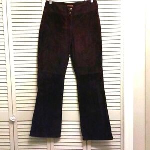 VINTAGE Skotts Suede Genuine Suede Leather Bootcut Flare pants, Size 8